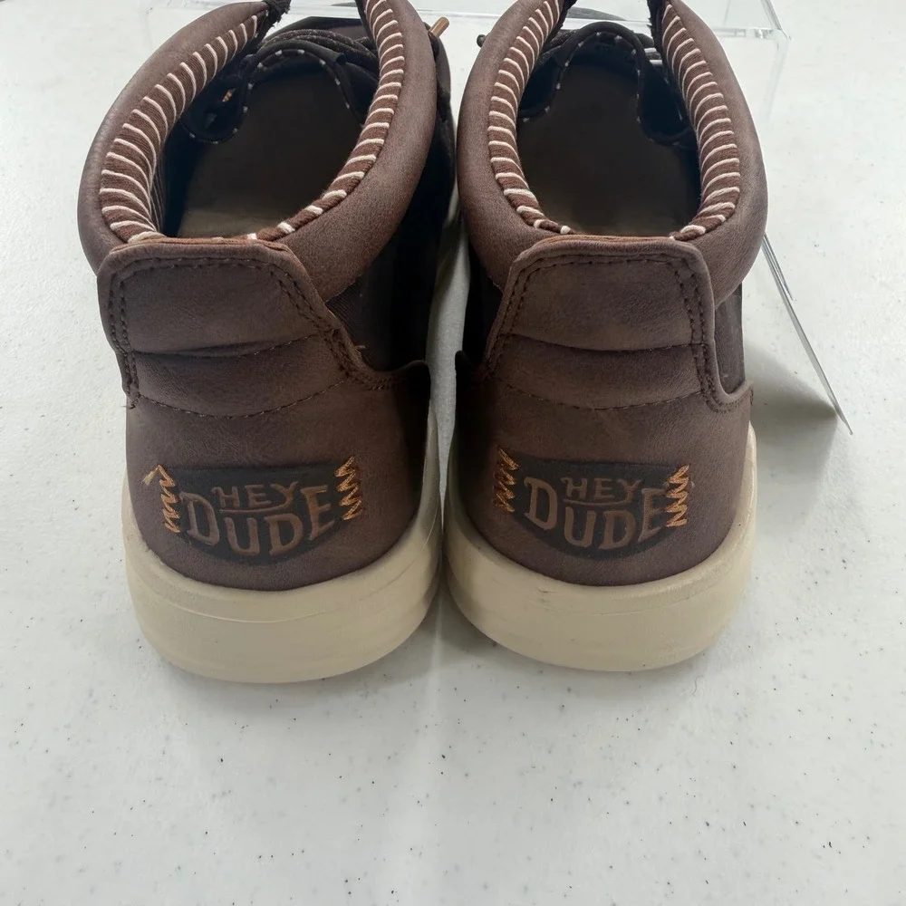 Hey Dude Wally Mid Gripr Classic Mole Brown Mens Shoes 42051-2IV Size 10